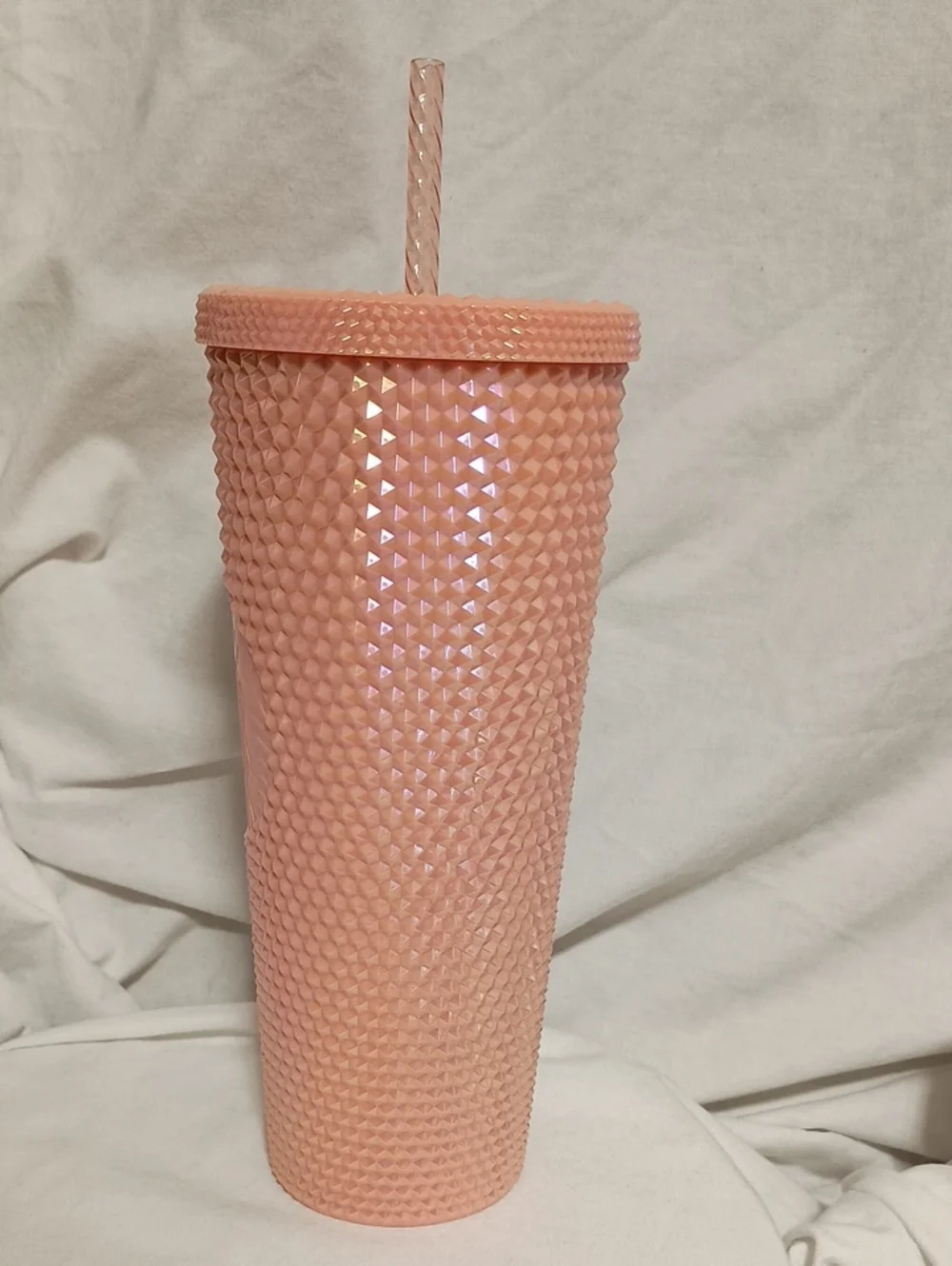 2021 Starbucks Peach Pink Tumbler with Straw